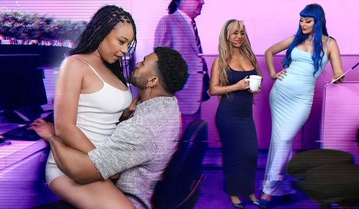 FreeuseFantasy – The Boss Let Me Fuck All of My Coworkers/ Adriana Maya, Jewelz Blu & Luna Luxe